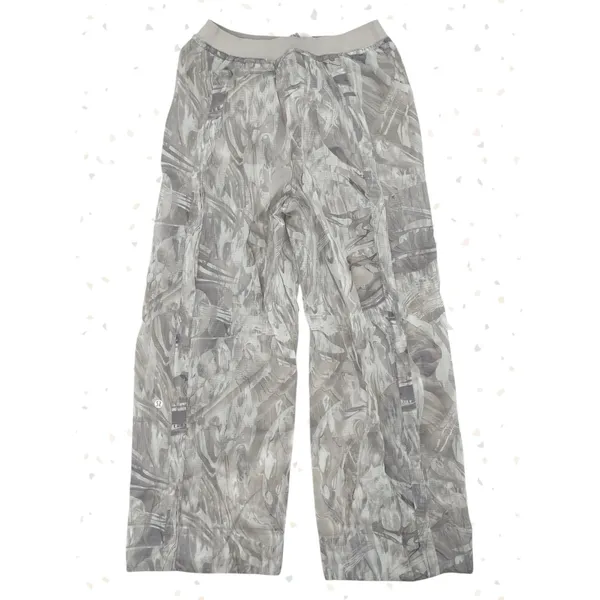 Lululemon Gray Breezy Pant Lightweight Woven Snap Leg Super Hi Rise Size S NEW - Image 2