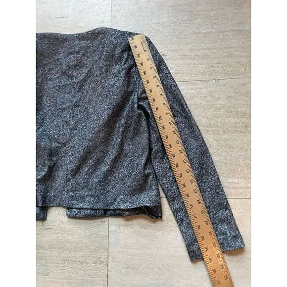 J.Crew Textured Gray Cropped Open Front Blazer‎ Jacket  Size M - Image 6