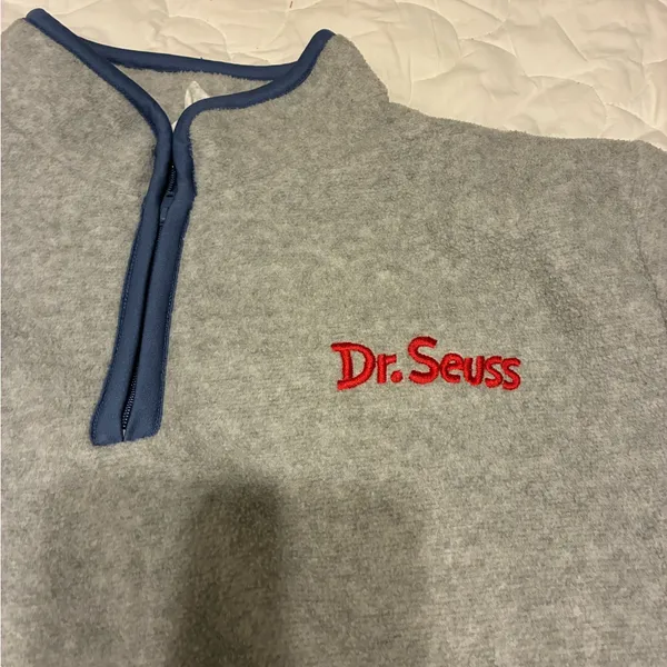 Dr. Seuss Blue and Gray Fleece Jacket - Image 3
