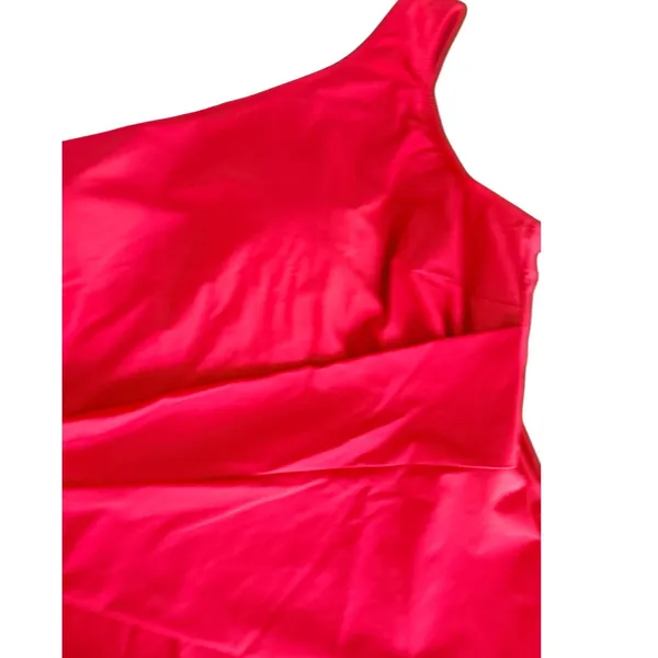 Coastal‎ Blue Womens 3X Red One Shoulder Side Tie Ruched One Piece Swimsuit - Image 2