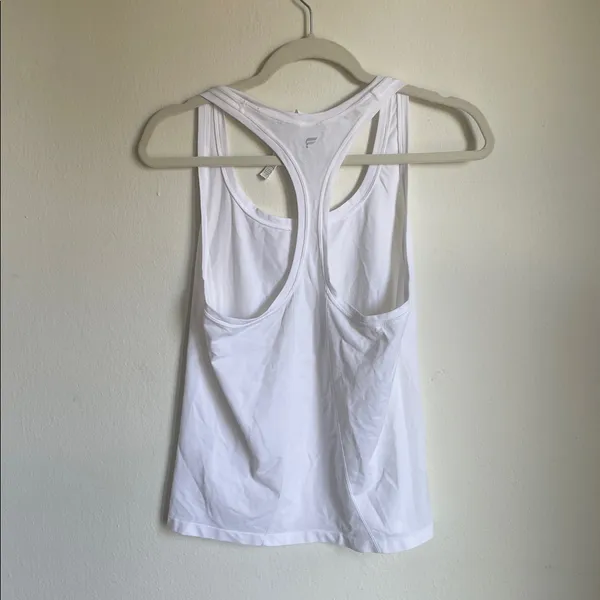Fabletics White Racerback Tank - Image 3