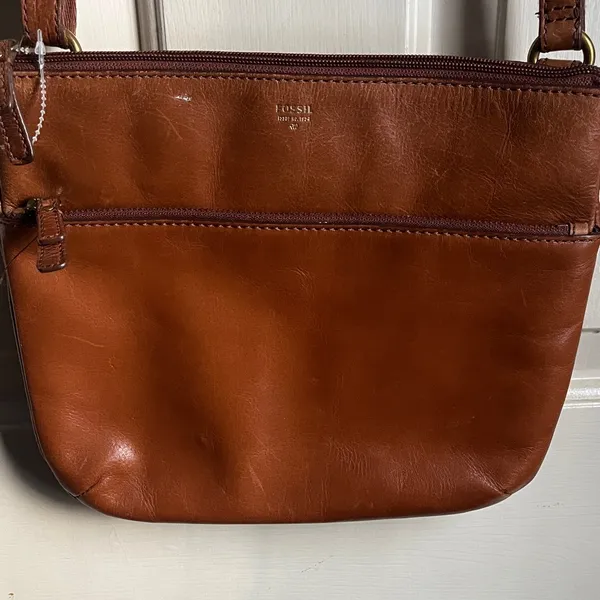Fossil Tan Leather Shoulder Bag - Image 2
