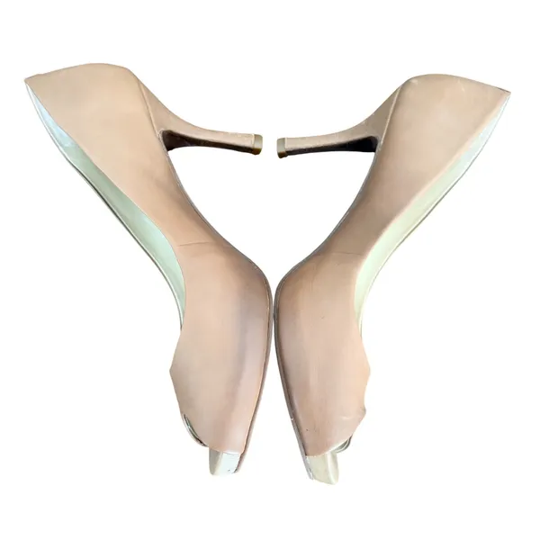 Capodarte Peep Toe Heels Tan Leather Stiletto Pumps Women's Size 7‎ quiet luxury - Image 4