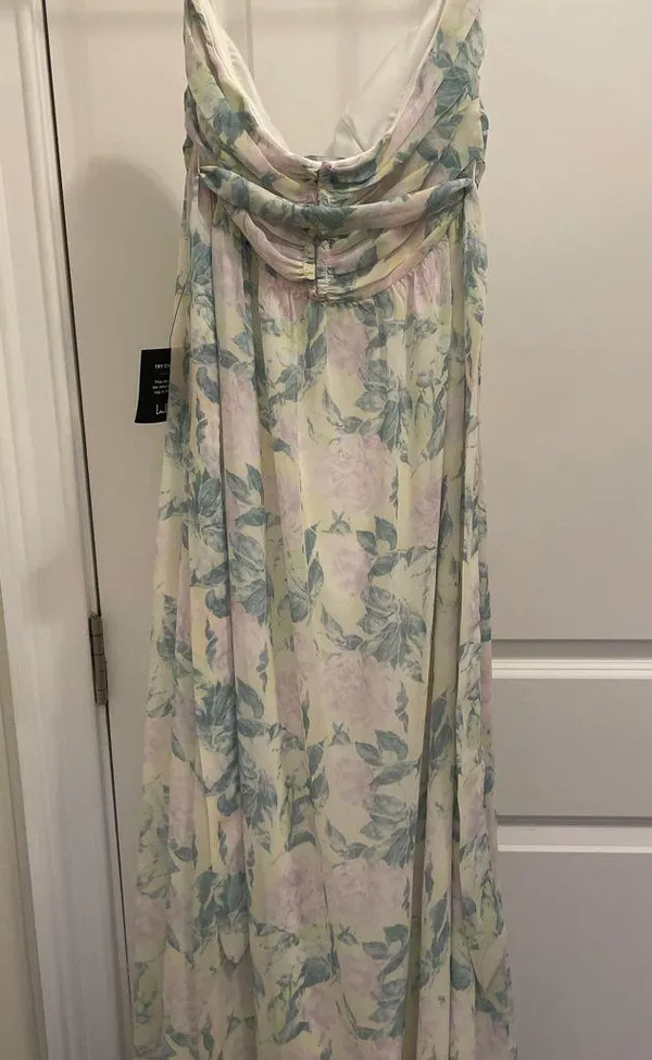 Lulu's Pastel Floral Maxi Dress with Slit - Image 7