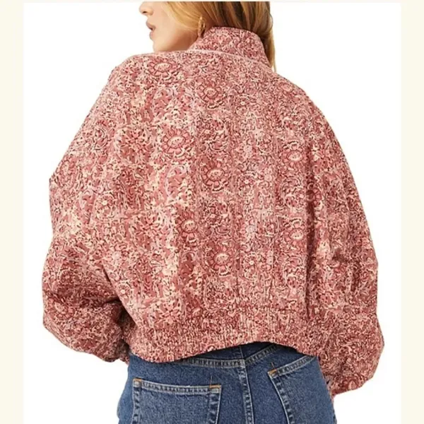 Free People Rosalina Tie Front Jacket New Barbie Barbie Core Cropped Paisley‎ - Image 4