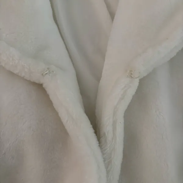 White faux fur coat Size M - Image 3