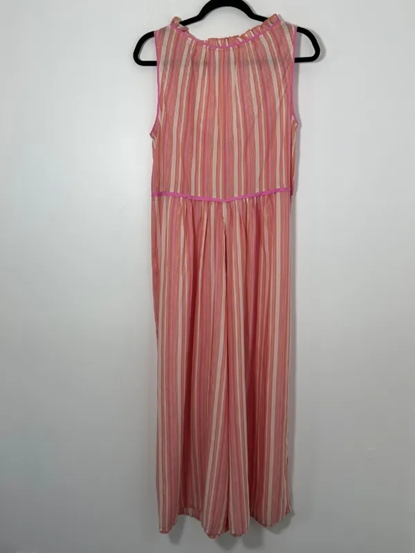 Anthropologie Womens Size Small Visayas Boho Relaxed Striped Wide Leg Jumpsuit - Image 4