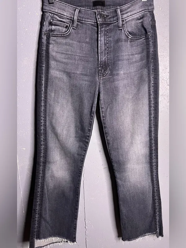 Mother Denim Insider Step Crop Fray in “Miss Moody Two Shoes Racer” size 28. - Image 3