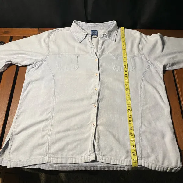 AE & Co. Light Blue Button-Up Shirt size XXL - Image 5