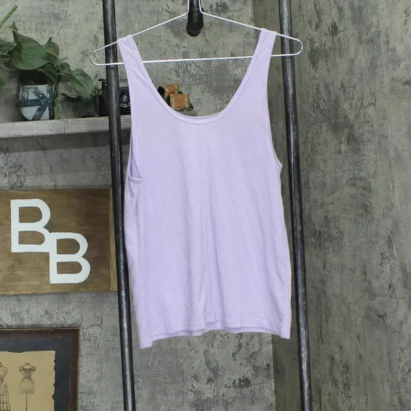 NEW Reebok Womens Knit Active Graphic Tank Top Purple M - Image 2