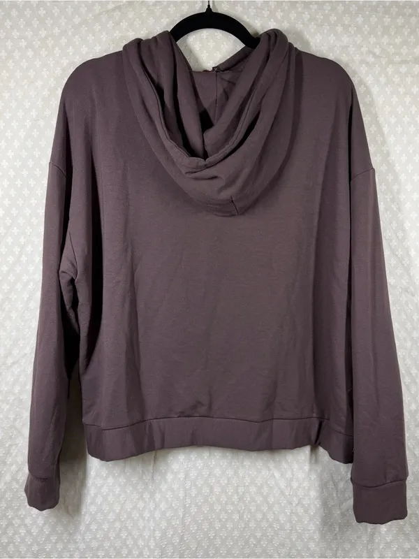 Quince Dark Brown Supersoft Fleece Pullover Hoodie - Image 7