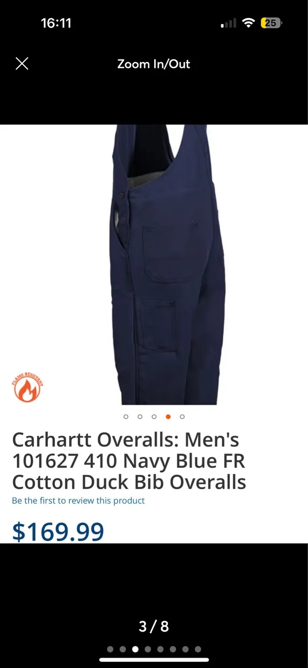 Carhartt FR overalls - Image 3