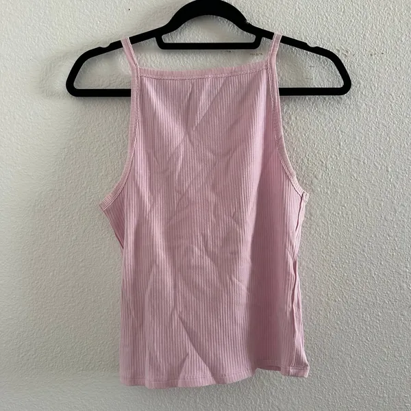 Free People Ribbed Mia Tank Top in Rose Size Medium - Image 2