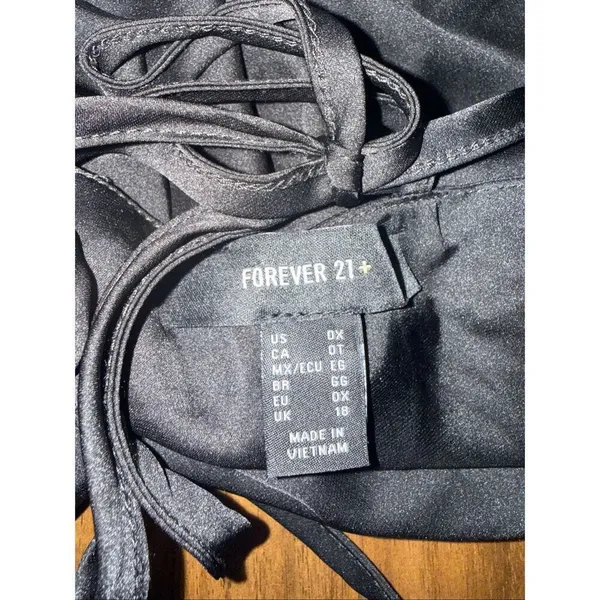 Forever 21 Black Cowl Neck Slip Dress Y2K Party Vibes – Womens Size 0X - Image 4