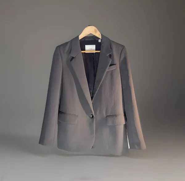 Aritzia Wilfred Crepette Blazer jacket XS Gray - Image 5
