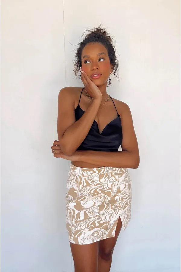 Vestique Swirl Neutral Skirt - Image 6