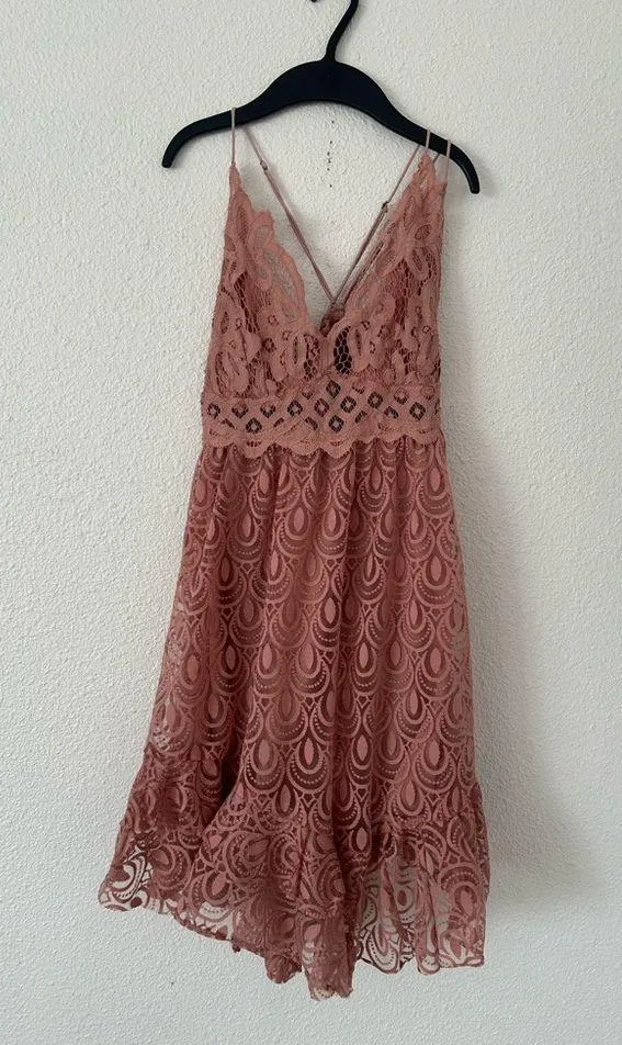 FREE PEOPLE FP ONE "ADELLA" BURNOUT SLIP DRESS sz M - Image 4