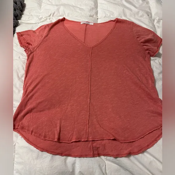 Project Social T Women's V-Neck Wearever Coral Tee - NWOT - Size L - Image 4