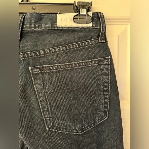 REDONE Women’s Black Zipper Ankle High Rise Cotton Denim Jeans Size 25 - Image 10