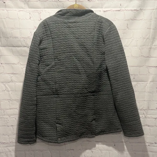 L. L. Bean Women's Quilted Gray Utility Lightweight‎ Jacket Size Medium - Image 2