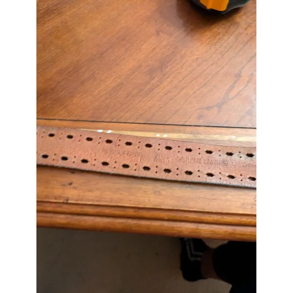 Casual Brown Perforation Casual 1.75" Wide Leather Belt Waist Xl - Image 10