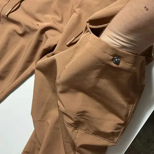 Hedge neutral cargo joggers‎ medium pants unisex windbreaker material drawstring - Image 7