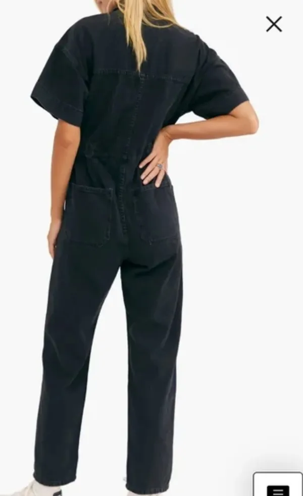 Free People Denim Romper - Image 3