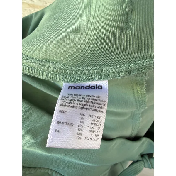 Mandala Women Sage Green Equa-Tek Jogger Scrub Pants Drawstring Size Small - Image 5