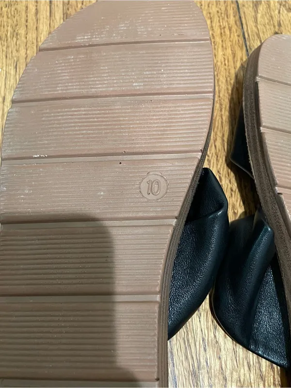 Corkys Twisted Double Strap Slide Sandals Black Womens Size 10 Casual Comfort - Image 8