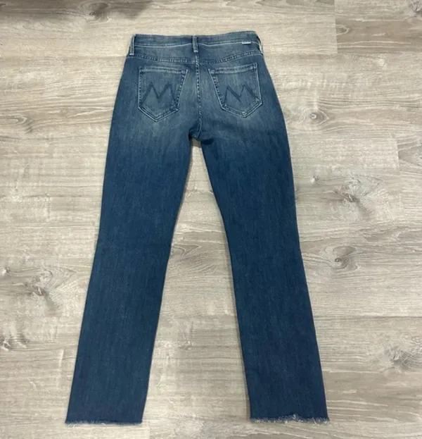 MOTHER Rascal Ankle Straight Leg Fray Field of Dreams Jeans Size 25 - Image 4