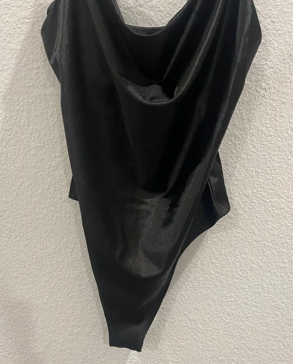 Satin Cowl Neck Bodysuit Size Xs - Image 3