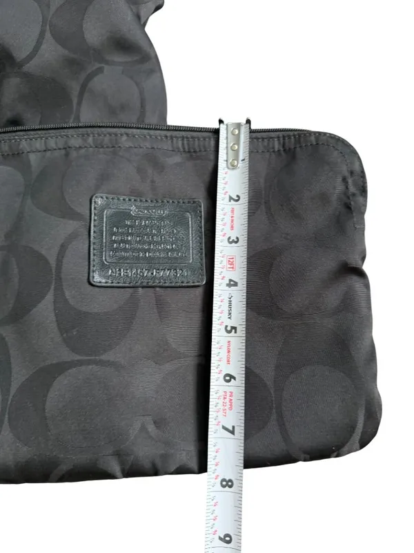 COACH Signature Black Getaway Weekender Shoulder Tote Bag w/ Pouch - Image 11