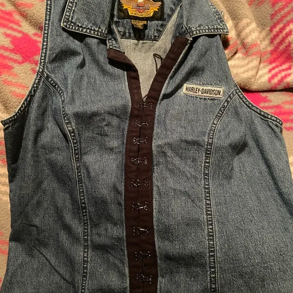 Harley Davidson Denim Vest med - Image 3