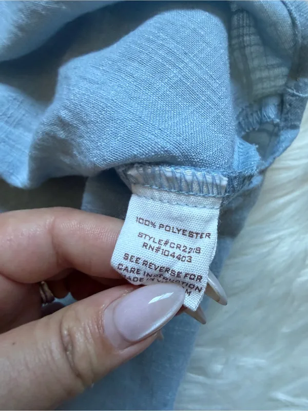 Blu Pepper Powder blue camp shirt - Image 5