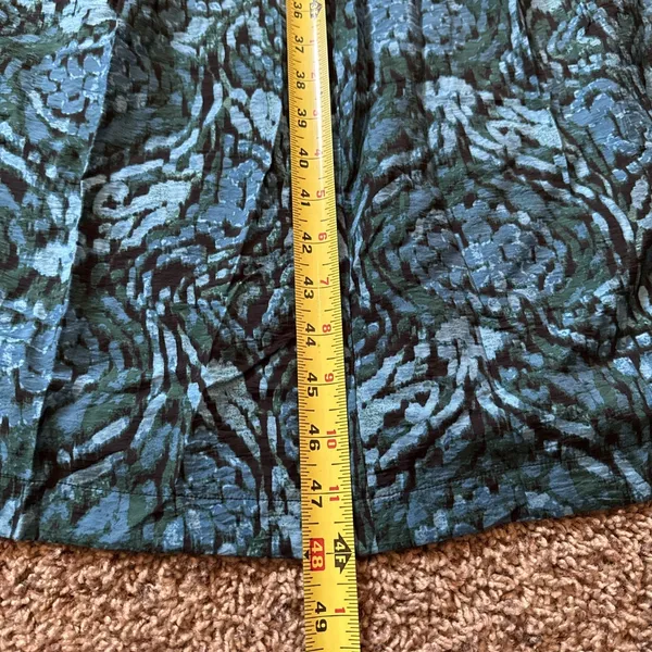 Lane Bryant Dress Womens 24‎ Blue Green Smocked shoulder Long Sleeve Midi dress - Image 11