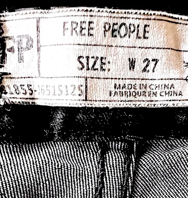Free People High Rise Busted Skinny Stretch Carbon Jeans, 27 inseam/32 waist - Image 10