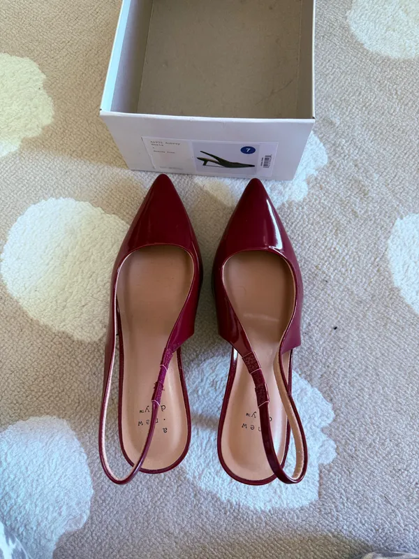 a new day target slingback kitten heels burgundy - Image 7