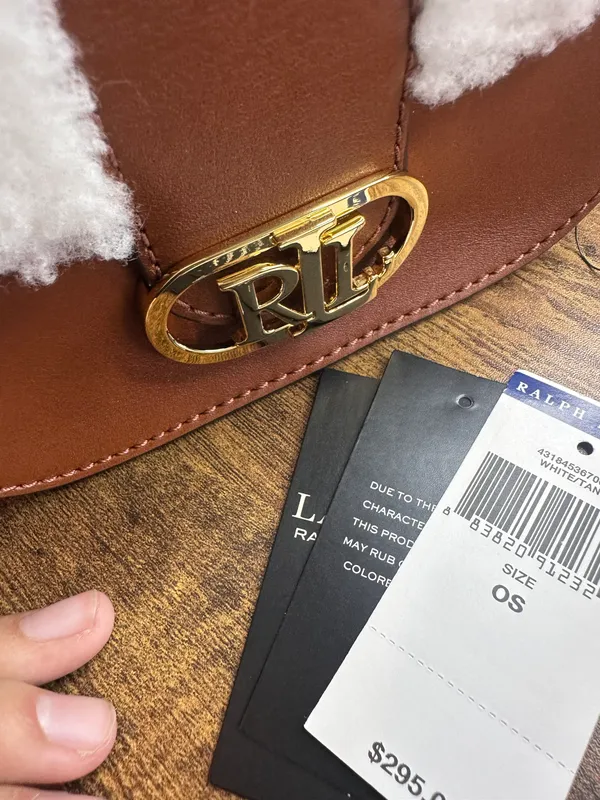 Ralph Lauren Shearling Small Addie Crossbody Handbag - Image 15