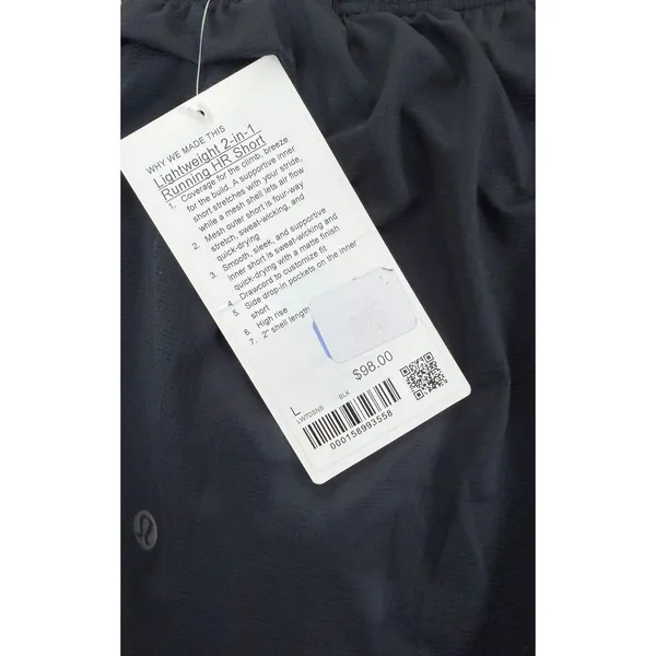 Lululemon Athletic High-Rise Running Shorts Mesh Shell 2" Liner 5" Size Large - Image 10