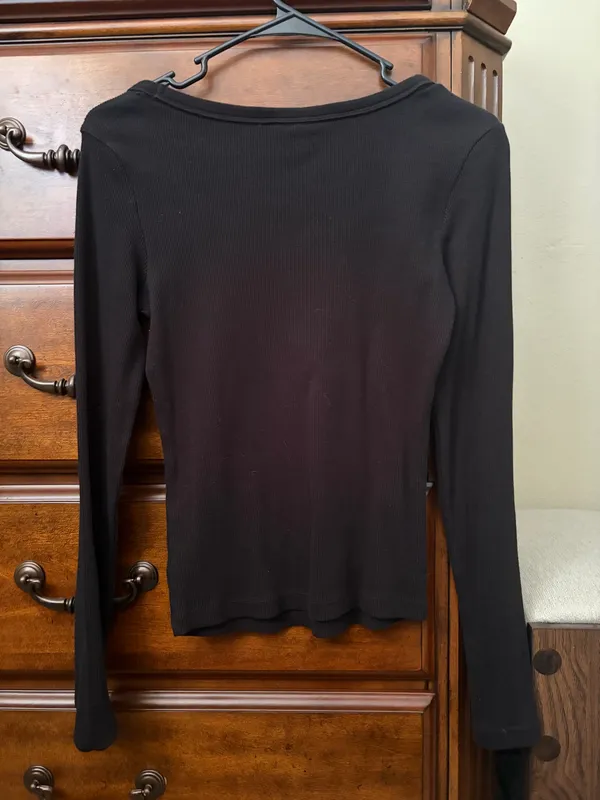 Target Black round neck long sleeve top - Image 2