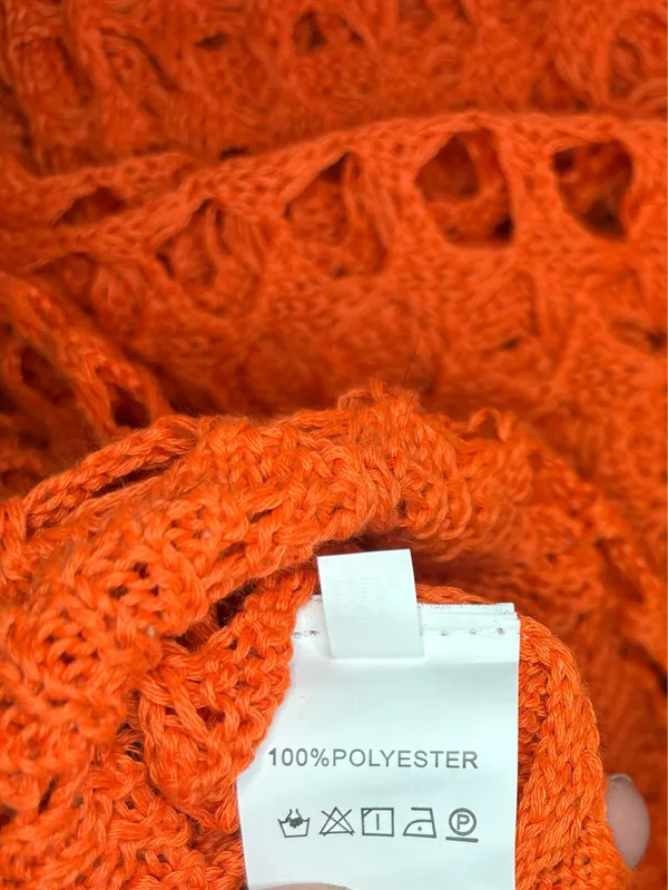 Cover Up Cardigan Orange Size XL - Image 5