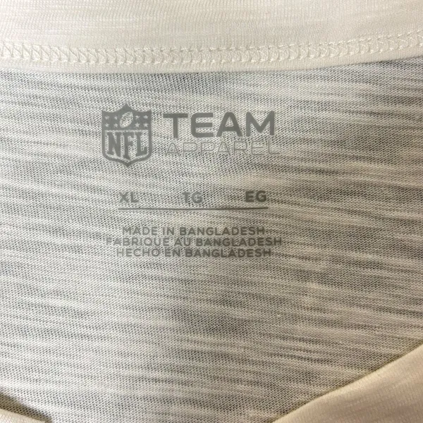 NWT‎ New England Patriot Top Womens XL Cream NFL Team Apparel Short Sleeve - Image 3