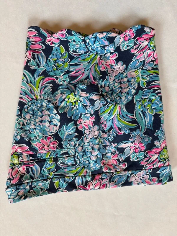 Lilly Pulitzer Buttercup Knit Shorts High Tide Navy Pineapple Paradise Size 12 - Image 8