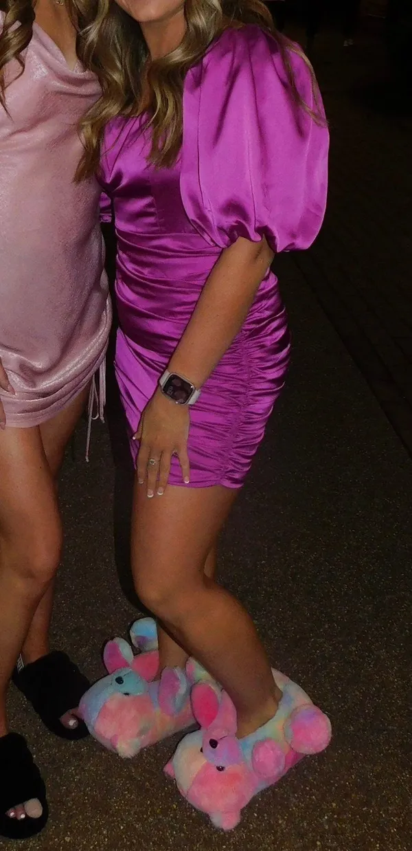 Purple Cocktail Dress Size L - Image 2