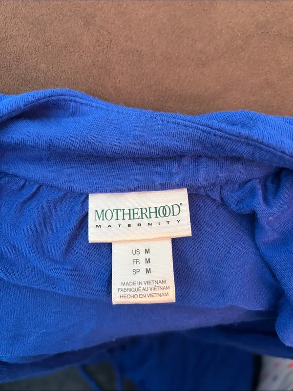 Motherhood Cobalt Blue Sleeveless Wrap-Front Maxi Dress - Image 2
