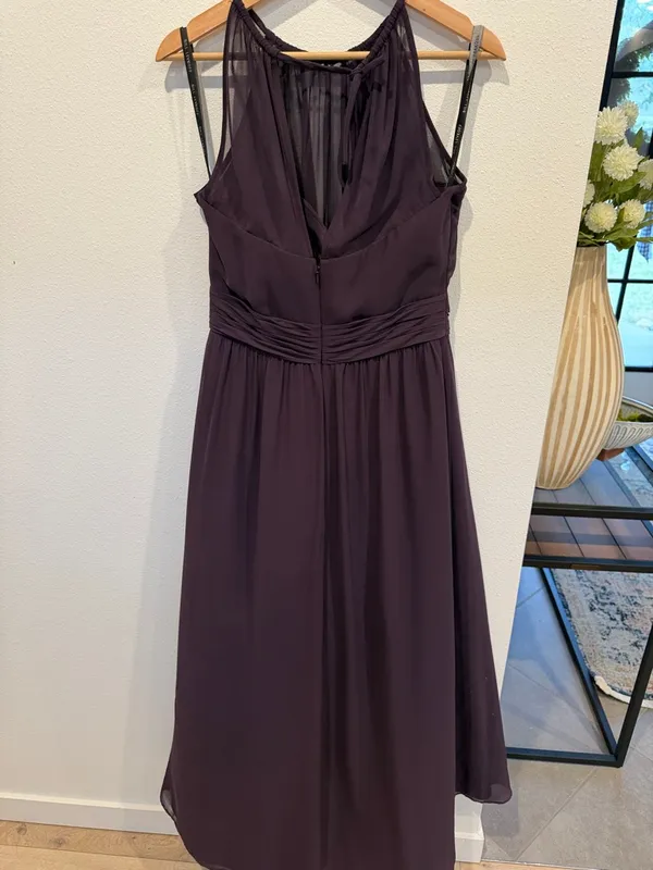 Bill Levkoff Dark Plum/eggplant Halter Maxi Dress - Image 3