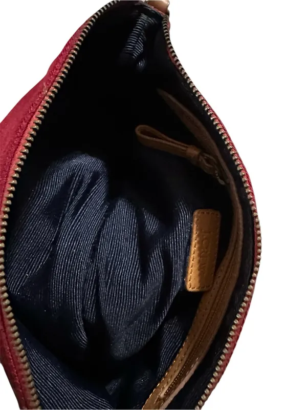 J.Crew Red Canvas Wristlet with Chain Handle – Small Bag. - Image 7