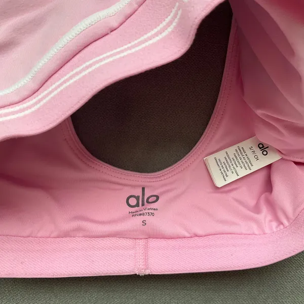 Alo Yoga Airbrush Heart Throb Bra Sweet Pink/White S - Image 3