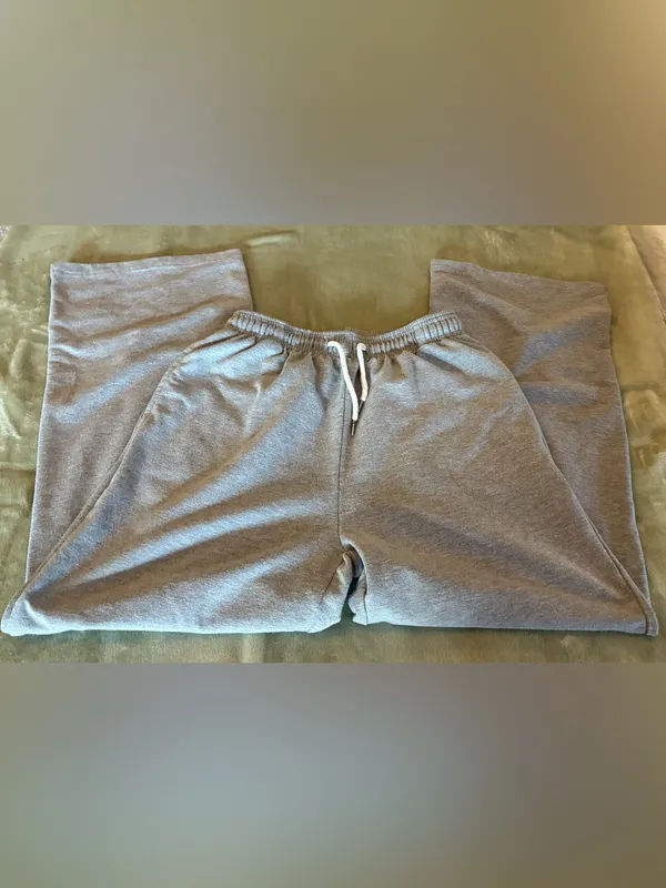 Women’s Cozy Wide-Leg Lounge Pants - Gray Size XS (0-2) - Image 2
