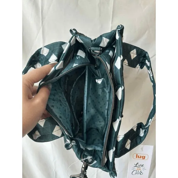 Lug Jitterbug Crossbody Bag in Gingham Evergreen Black - Image 5